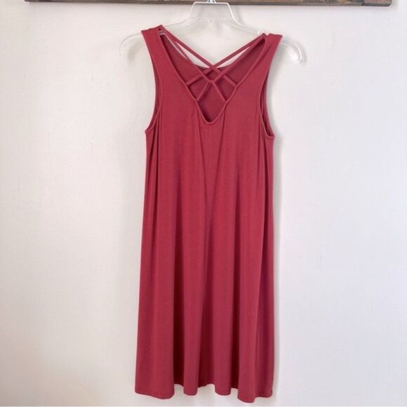 Maurices Summer Sleeveless Burgundy Red Swing Dress Size M - Picture 3 of 11